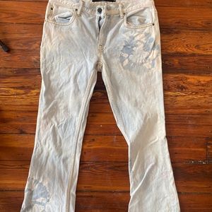 Bleach wash tie dye cropped Alexander want jeans size 26